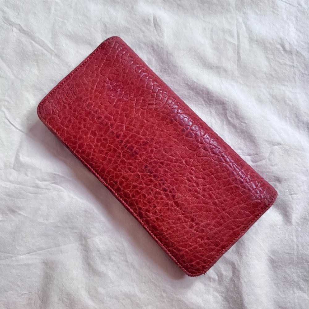 Pilcro and The Letterpress Anthropologie Leather‎ Wallet in Coral - Picture 2 of 5